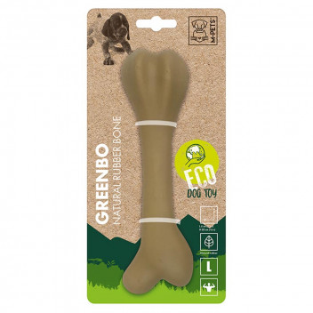 M-PETS LARGE NATURAL GREENBO RUBBER BONE
