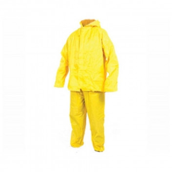 XLARGE YELLOW 2PIECE PVC RAIN SUIT AND HOOD