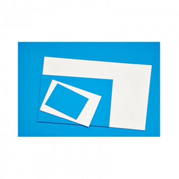 ENGRAVING  MAT CRAFT MS2146125 LINE BLUE & WHITE EACH SIDE 22X15CM