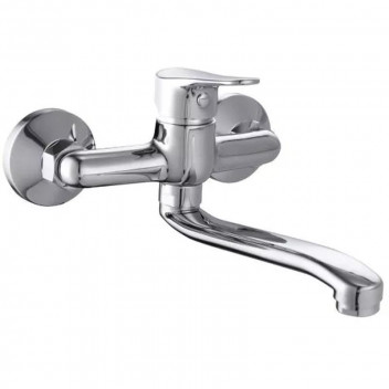 TRIUMPH CHROME SOLID QUARTZ WALL TYPE SINK MIXER