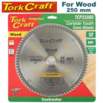 TORK CRAFT BLADE CONTRACTOR CIRCULAR SAW TCT 250 X 80T ATB 30/16