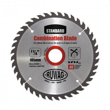 BLADE CIRCULAR SAW TCT RCSB18540-20 WOOD PROFI Z40 185MM RUWAG