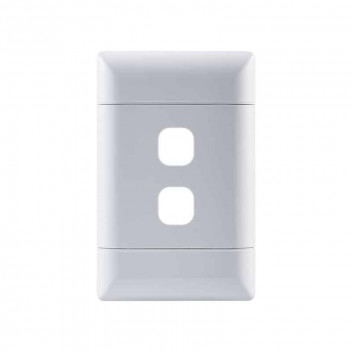 NEU WHITE 2 LEVER GRID PLATE 100X50MM