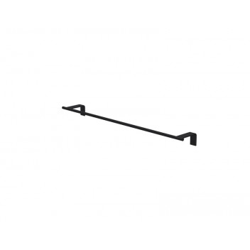 DEMI BLACK SINGLE TOWEL RAIL 800MM