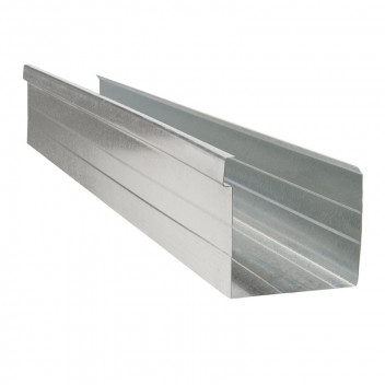 GALVANIZED SQUARE GUTTER 0.5X125X100X6000MM