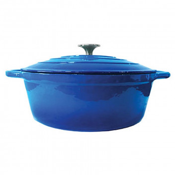 LKS BLUE OVAL CASSEROLE 4L