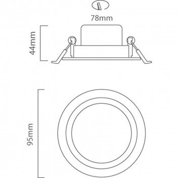 EUROLUX LED TILTABLE DOWNLIGHT 5W WARM WHITE POLYCARBONATE