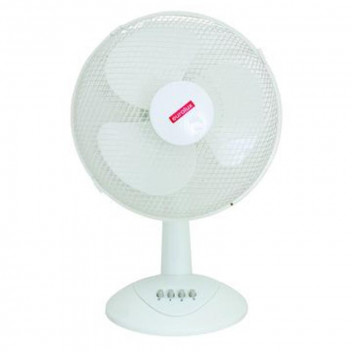 FAN DESK  F25W PLASTIC WHITE 34.5CM 40W EUROLUX