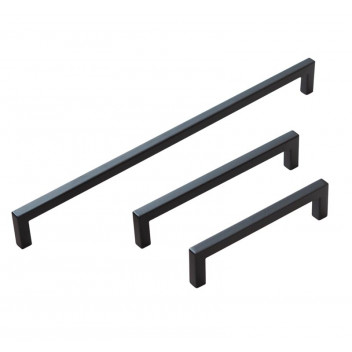 HOLLOW BLACK D SQUARE HANDLE 12MM 256MM