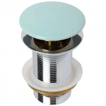 BIJIOU BASIN WASTE CERAMIC POP-UP UNSLOTTED JUNIPER GREEN 32MM