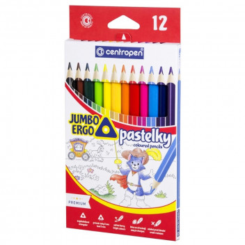 JUMBO BRIGHT COLOURS COLOURING PENCILS 12PIECE