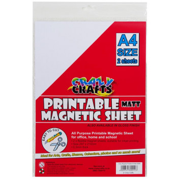 MAGNETIC MATT CRAFT PRINTABLE SHEET INCL 2XSHEETS FOR INKJECT