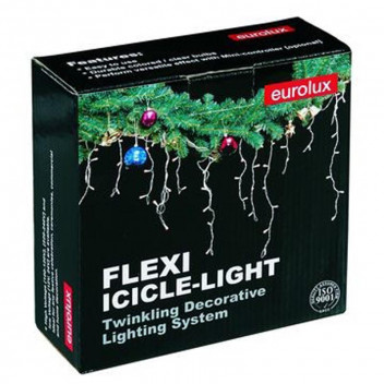 EUROLUX CONNECTABLE CLEAR LED ICICLE 60 STRING LIGHT 1.7M 10SETS