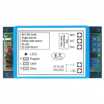 ET CODE HOPPING 1 CHANNEL RECEIVER 433MHZ