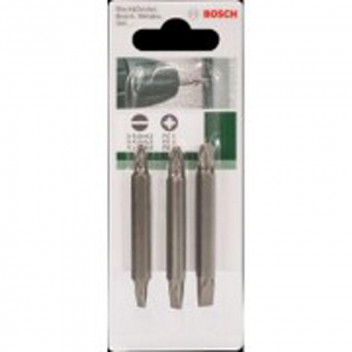 BOSCH DOUBLE-END PH1/PH2/PH3 SCREWDRIVER BITS 60MM 3 PIECE