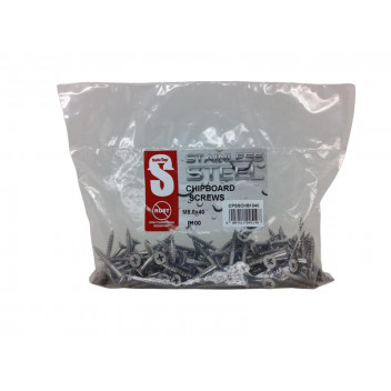 STAINLESS STEEL CHIPBOARD SCREW M5.0X40MM 100 PER PACK
