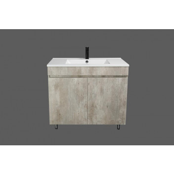 GREY FREESTANDING ZAMBEZI CABINET WITH BASIN 900X460X440MM
