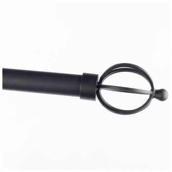 MATT BLACK SINGLE BASKET POLE SET  2.5M