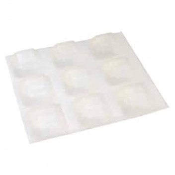SAFETOP BUMPER SQUARE CLEAR 12.5X12.5MM 20PP ADHESIVE