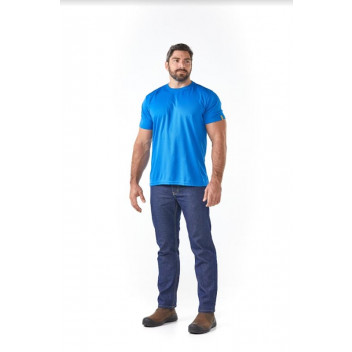 DROMEX ROYAL BLUE 100% POLYESTER CREW NECK QUICK DRY T-SHIRT XLARGE