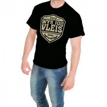 BOERBOEL \'WYS JOU VLEIS\' CHARCOAL PREMIUM COTTON PRINTED T-SHIRT SIZE L