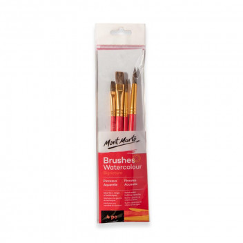 MONT MARTE GALLERY BRUSHES WATERCOLOUR 4 PIECE