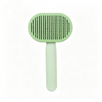 PET COMB PLASTIC OVAL GREEN 8X10CM