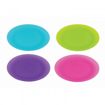 MOTOQUIP TRANSLUCENT POLYPROPYLENE OPP PLATE SET 25CM 4 PIECES