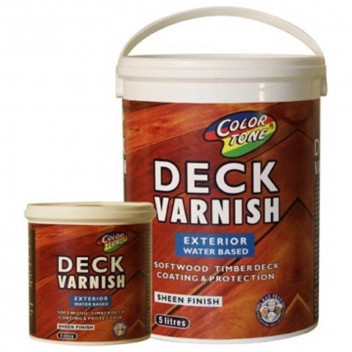 COLORTONE DARK OAK MATT WATERBASED EXTERIOR DECK VARNISH 5L