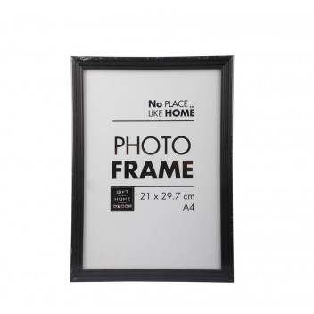 PHOTO FRAME CERTIFICATE BLACK PLASTIC  A4