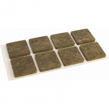 SAFETOP FELT PAD SQUARE  BROWN  25X25MM 8PP  ADHESIVE