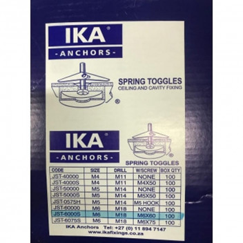 IKA SPRING TOGGLE  6 X 60MM