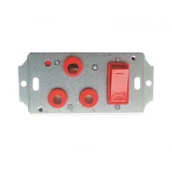 RED DEDICATED SOCKET WITH CRADLE 4X2