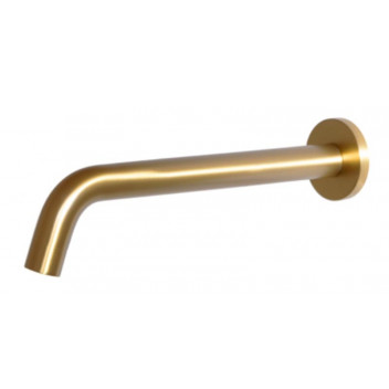 WALL SPOUT BRUSHED BRASS - 250MM