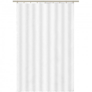 DRIP DRY SHOWER CURTAIN W/RING WHITE