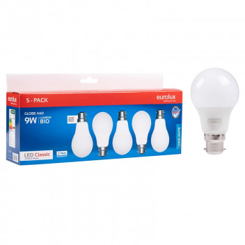 EUROLUX LED BULB A60 B22 9W 4000K