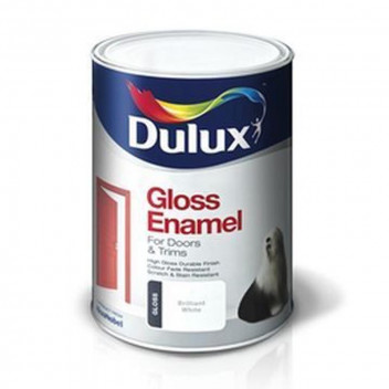 PAINT ENAMEL (GLOSS) BRILLIANT WHITE  5L DULUX