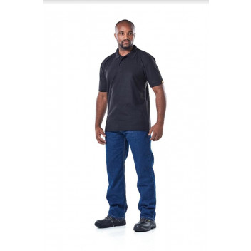 DROMEX BLACK PIQUE KNIT GOLFER MEDIUM