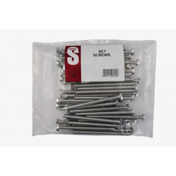 MILD STEEL ZINC PLATED SCREW SET 1KG BULK
