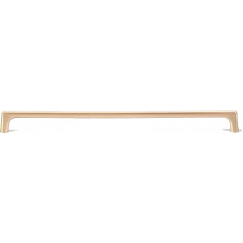 BRUSHED BRASS MODERN D HANDLE 320MM