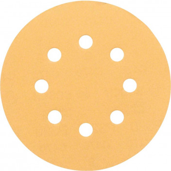 BOSCH SANDING DISC WOOD PAINT 40G 8HOLES 125MM 5PP