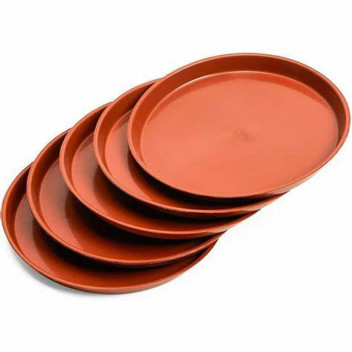 BROWN PLASTIC FLOWERPOT SAUCER 12 TO 15CM