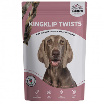 KINGKLIP TWISTS - PURE KINGKLIP FISH SKIN TREATS FOR DOGS