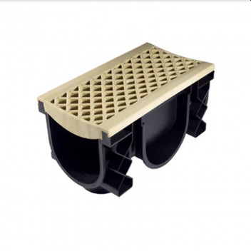 CHANNEL DRAIN QUALIDRAIN LITE SANDSTONE 250MM GRATE SEAQUAL.