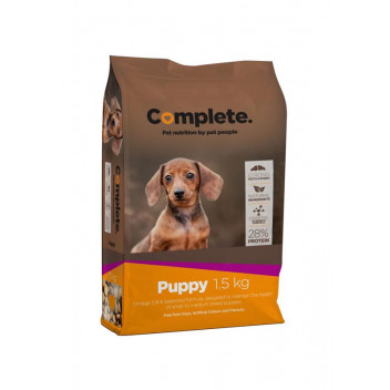 COMPLETE SMALL MEDIUM 28PERCENT PROTEIN PUPPY DOG FOOD 5KG