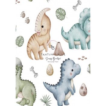 DECOUPAGE LITTLE DINO FRIENDS A4