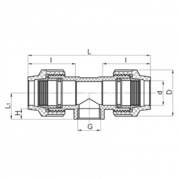 TEE COMPRESSION HDPE FEMALE 16BAR 40X1.1/2 40MM