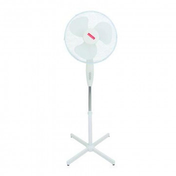FAN PEDESTAL F26W PLSTIC & STEEL WHITE 43.5CM 50W EUROLUX