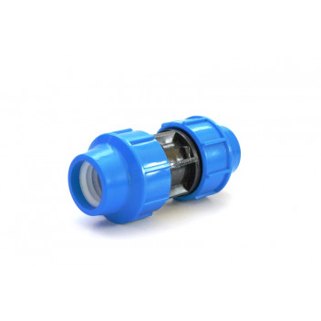 STAIGHT COUPLER COMPRESSION HDPE 16BAR 50MM