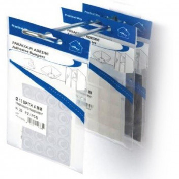 SAFETOP BUMPER  ROUND CLEAR  10X1.5MM 25PP POLYURETHANE ADHESIVE